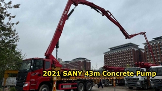 2021 SANY 43m Concrete Boom Pump for Sale – Original SANY Chassis – Best Price