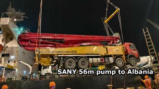 CP Brothers Successfully sales  SANY 56m concrete pump trucks to Albania – Full Logistics &