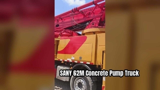 2021 Used SANY 62M Concrete Pump Truck – Mercedes Chassis – Water Pumping Function Test