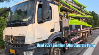 Used 2021 Zoomlion 50m Concrete Pump Truck Mercedes-Benz Chassis