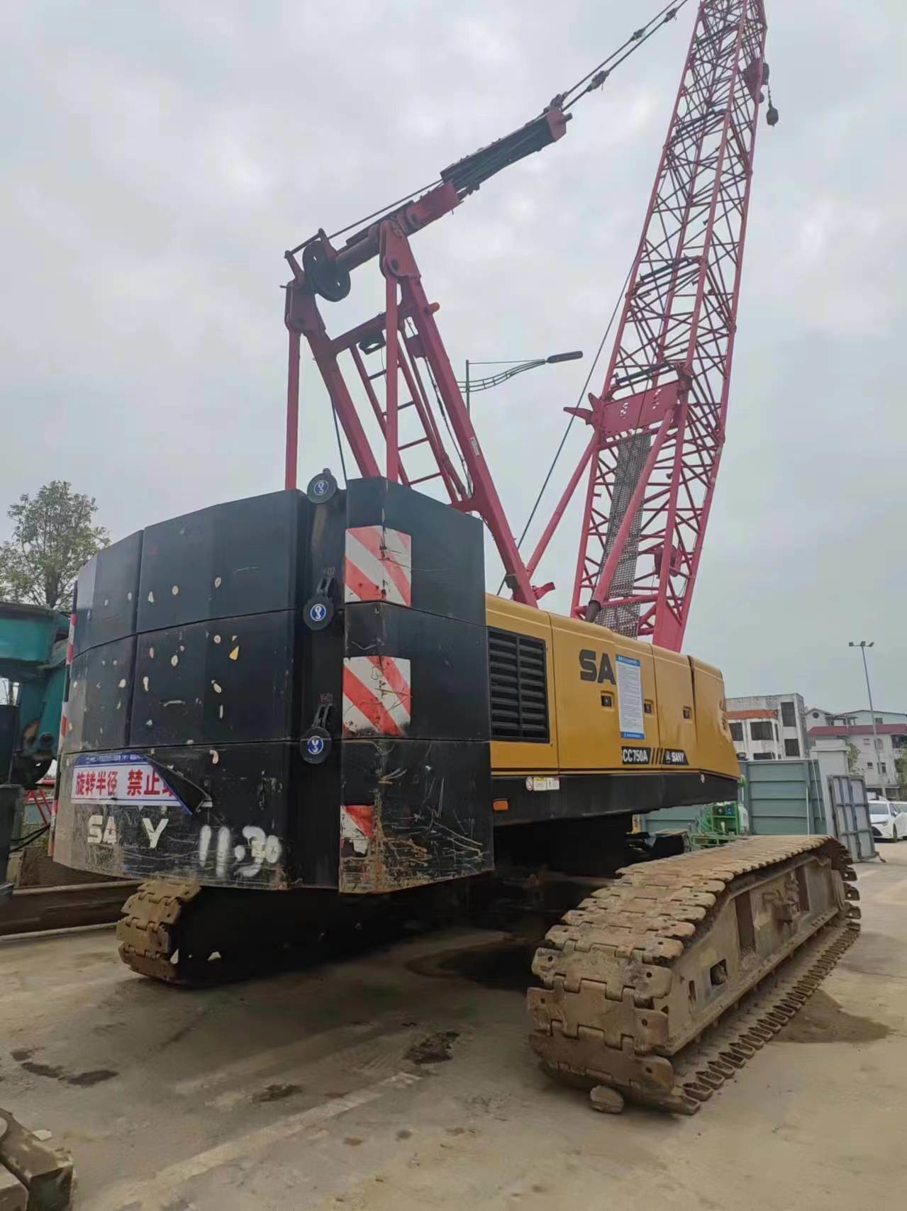 Loading Sy Heavy Industry Lattice Boom Crawler Crane 75 Tons Sy Rated Loading ...